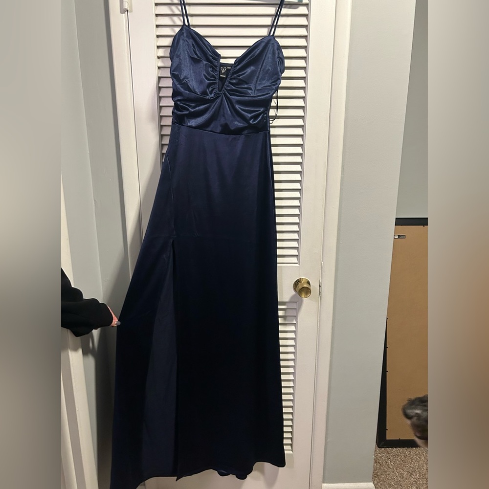 Navy blue prom dress